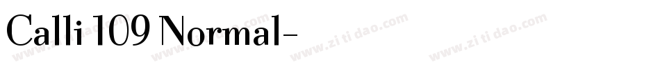 Calli 109 Normal字体转换